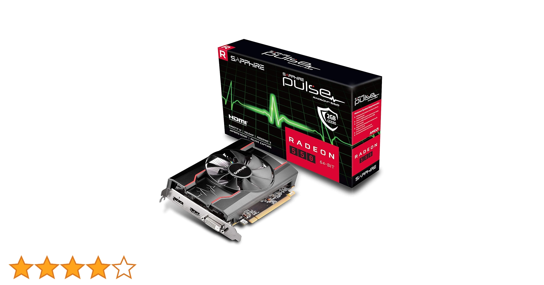 Amazon | Sapphire Radeon RX 550 2GB GDDR5 Pulse | SAPPHIRE